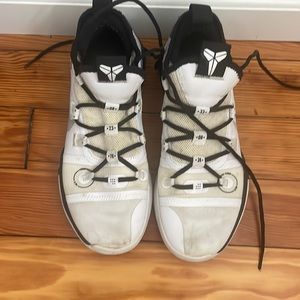 Black and white Kobe basketball shoes